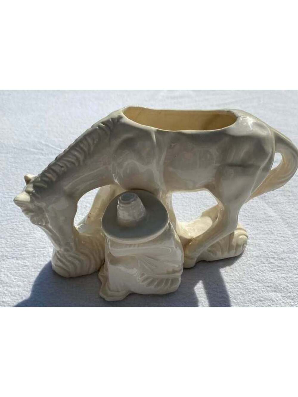 Vintage Ceramic Horse and Sleeping Mexican Siesta Planter; Japan